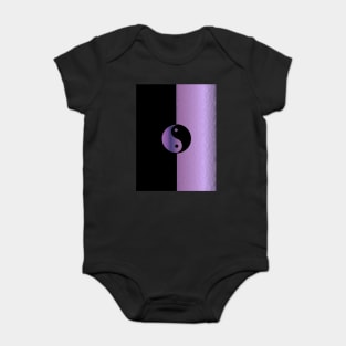 YIN Yang Purple - Yin Yang Art Baby Bodysuit